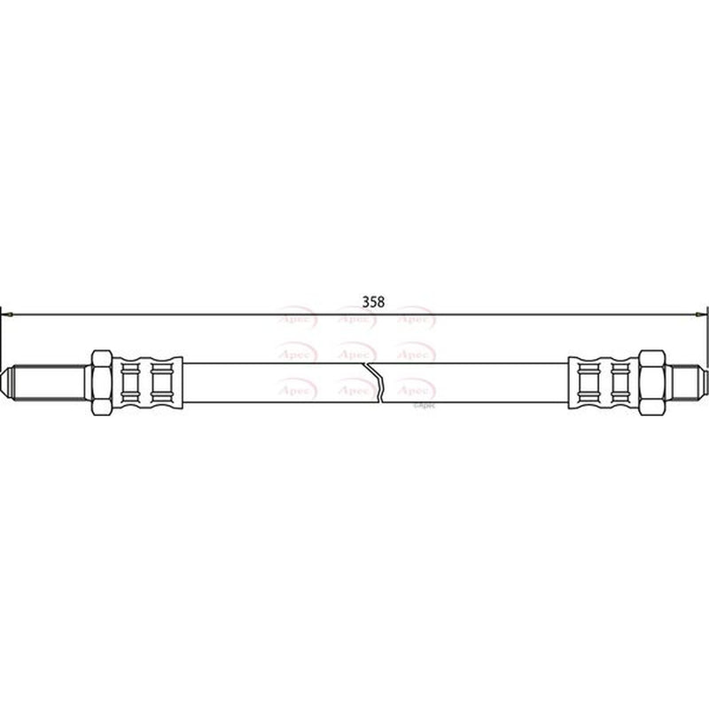 Apec Brake Hydraulic Hose Line Rear fits Austin-Healey Sprite Mk.Iv 1966-1971
