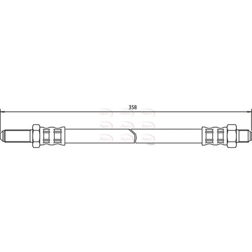 Apec Brake Hydraulic Hose Line Rear fits Austin-Healey Sprite Mk.Iv 1966-1971