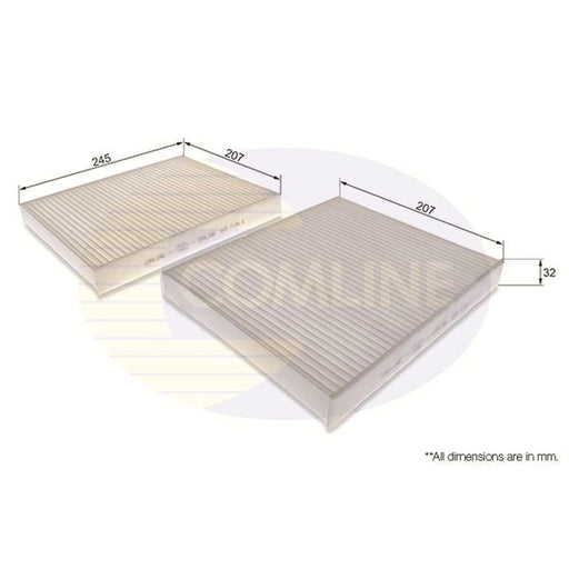 Comline Cabin Air Filter (Pollen Filter) fits Alpina B5 2010-2016