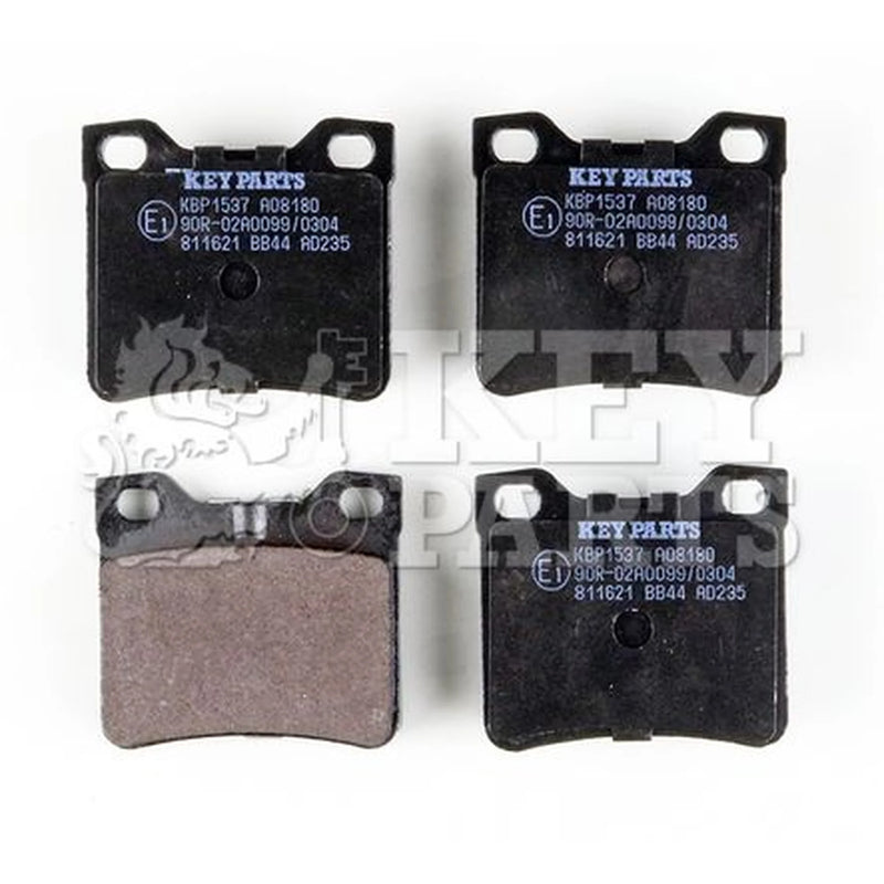 Key Parts 4 x Rear Brake Pad Set fits Peugeot 405 1992-1995 2.0