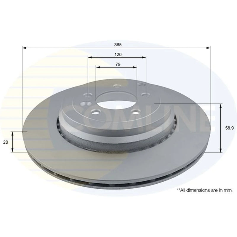 Comline Rear Brake Discs & Pads fits Land Rover Range Rover Sport I 2009-2013