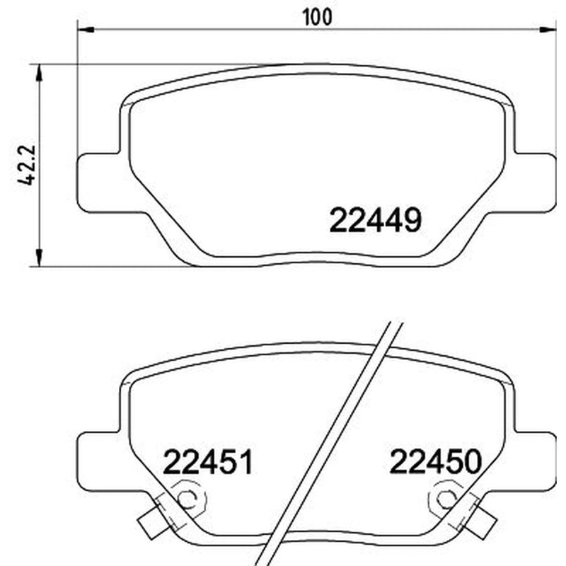 Mintex Rear Brake Pad Set fits Fiat Tipo 2015-2020 1.0 1.3 1.4 1.6