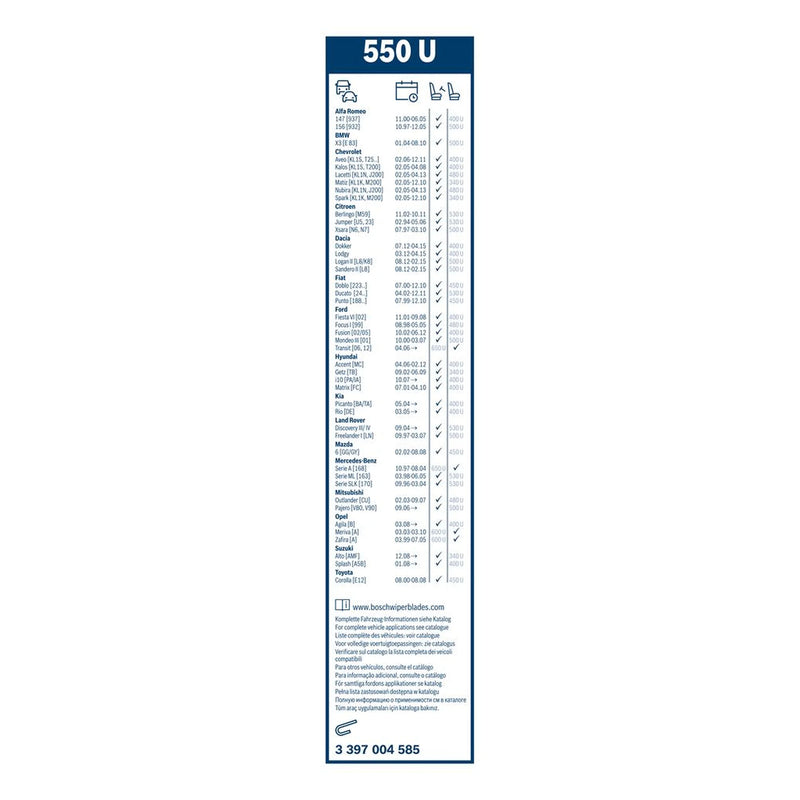 Bosch Eco Wiper Blade 550mm — 550U