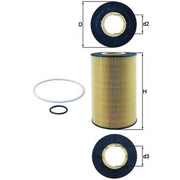 Mahle Engine Oil Filter fits Man Tgx I 2007-2019 18.680 33.680 41.680