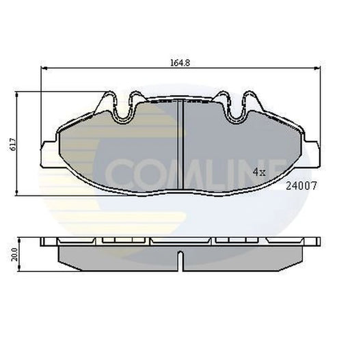 Comline 4 x Front Brake Pad Set fits Mercedes-Benz Viano 2003-2007