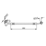 Bosch Brake Hydraulic Hose Line Rear Left fits Kia Sedona 2006-2015 2.2 2.7 2.9