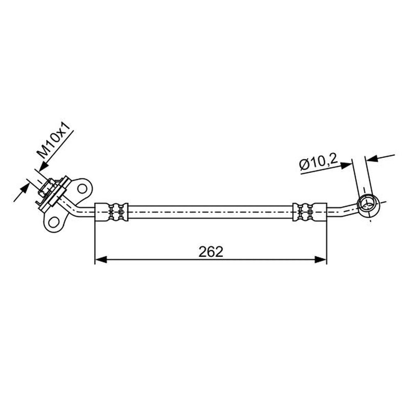 Bosch Brake Hydraulic Hose Line Rear Left fits Kia Sedona 2006-2015 2.2 2.7 2.9