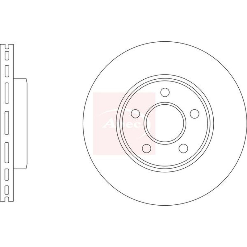 Apec 2 x Vented Brake Discs