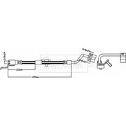 Borg & Beck Brake Hydraulic Hose Line Rear Right BBH8452