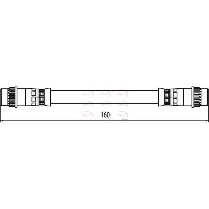Apec Brake Hydraulic Hose Line Rear fits Renault Grand Scénic III 2009-2016