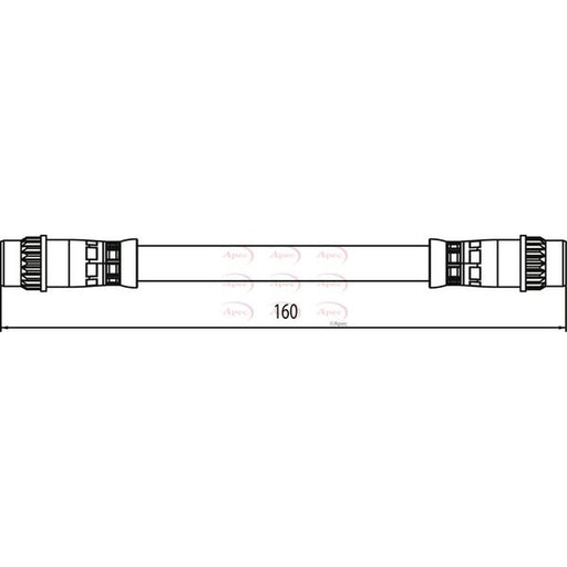 Apec Brake Hydraulic Hose Line Rear fits Renault Grand Scénic III 2009-2016