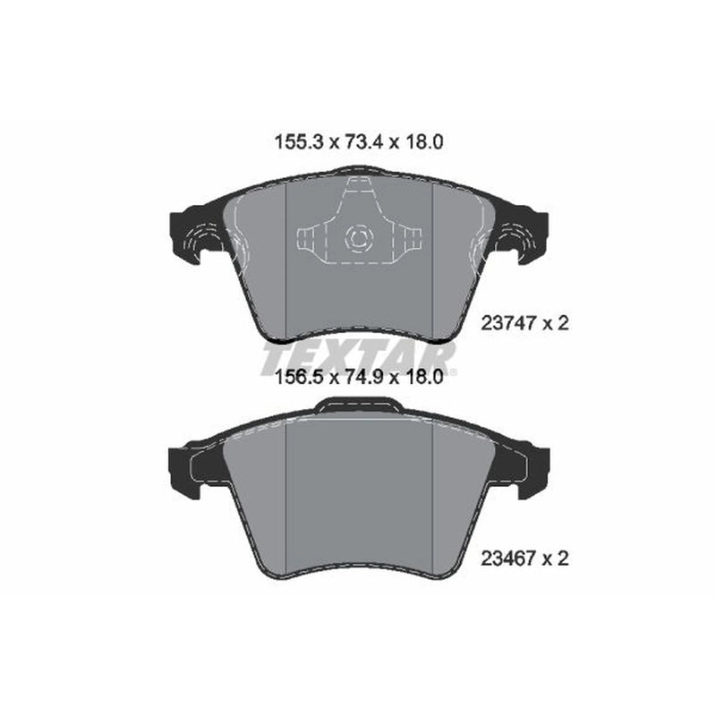 Textar Front Brake Pad Set 2374701