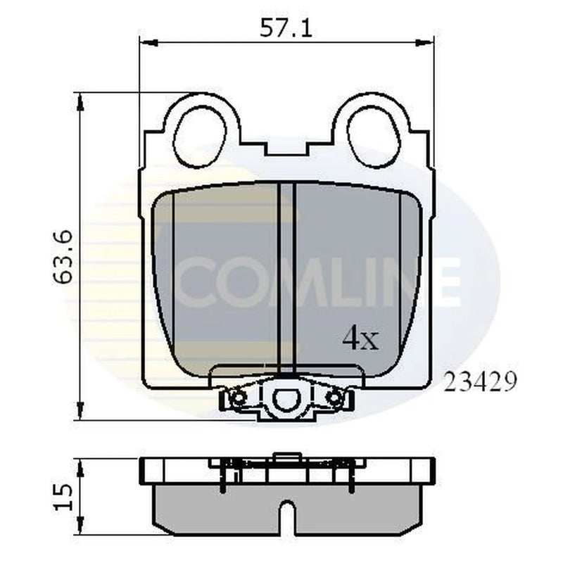 Comline 4 x Rear Brake Pad Set fits Lexus Gs 1997-2004