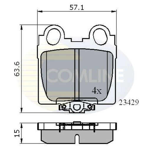 Comline 4 x Rear Brake Pad Set fits Lexus Gs 1997-2004