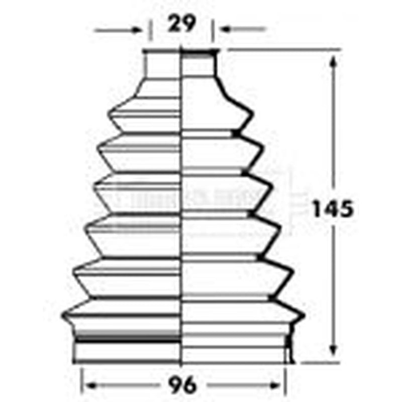 Borg & Beck Drive Shaft Bellow Kit Wheel Side Thermoplast BCB2361