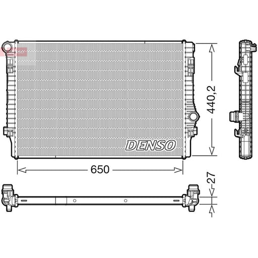Denso Engine Radiator fits Audi A3 2012-2020 1.8 2.0