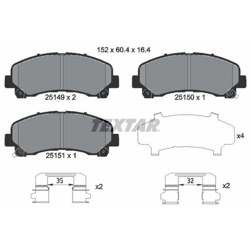 Textar Front Brake Pad Set 2514901