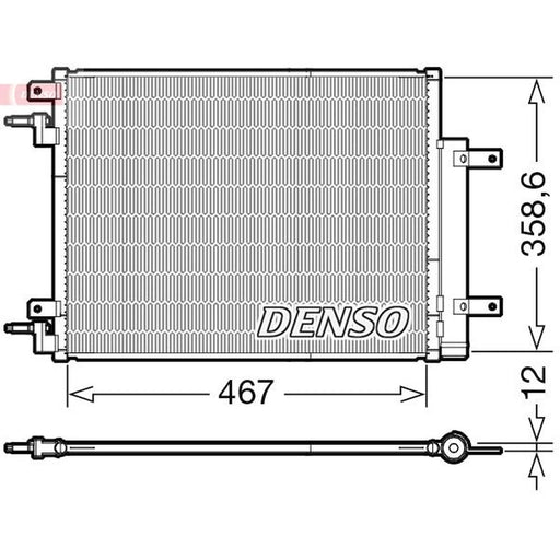 Denso Air Conditioning Condenser fits Opel Karl 2015-2019 1.0