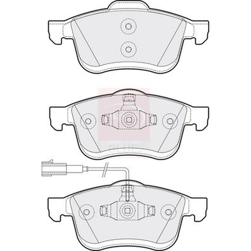 Apec Front Brake Pad Set fits Chrysler Delta 2011 on 2.0