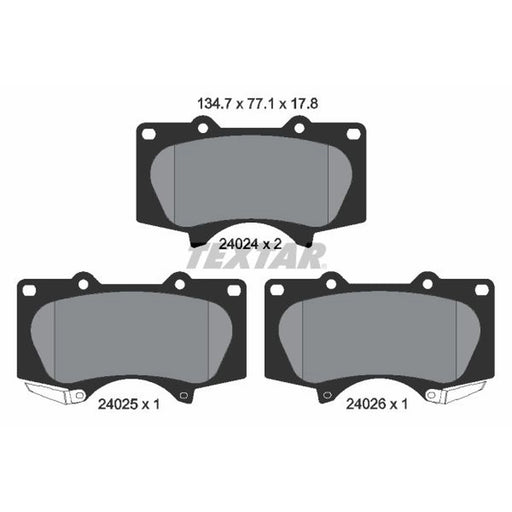 Textar Front Brake Pad Set 2402401