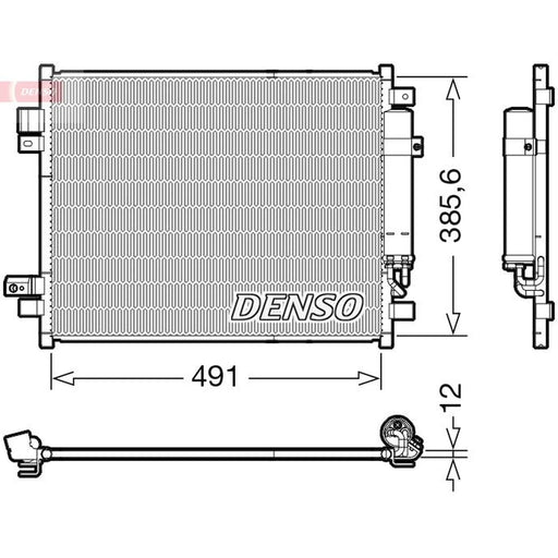 Denso Air Conditioning Condenser fits Nissan Note 2012-2016 1.2 1.5