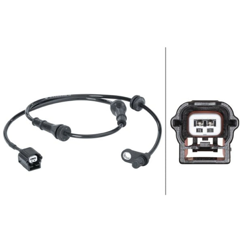 Hella ABS Wheel Speed Sensor Rear fits Nissan Juke 2010-2019 1.2 1.5 1.6