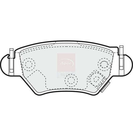 Apec Rear Brake Pad Set fits Opel Astra G 1998-2005 1.2 1.4 1.6 1.7 1.8 2.0