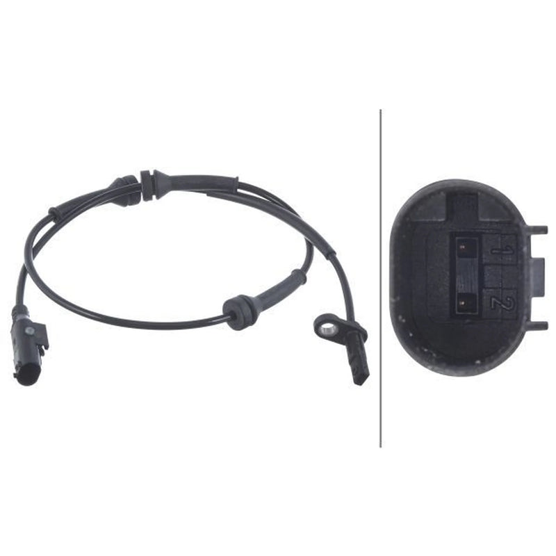 Hella ABS Wheel Speed Sensor Rear fits Abarth 500 / 595 / 695 2008 on 1.4