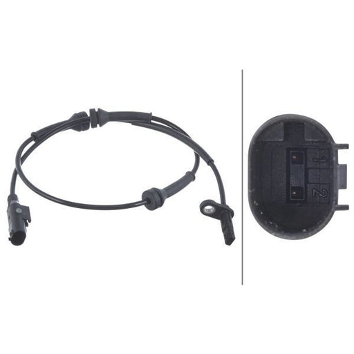 Hella ABS Wheel Speed Sensor Rear fits Abarth 500 / 595 / 695 2008 on 1.4