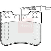 Apec Front Brake Pad Set fits Peugeot 106 I 1991-1996 1.0 1.1 1.4
