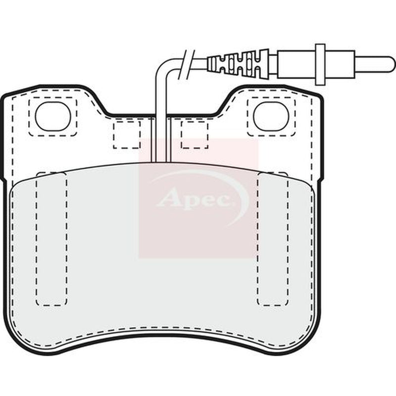 Apec Front Brake Pad Set fits Peugeot 106 I 1991-1996 1.0 1.1 1.4