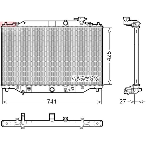 Denso Engine Radiator fits Mazda CX-5 2017-2024 2.2