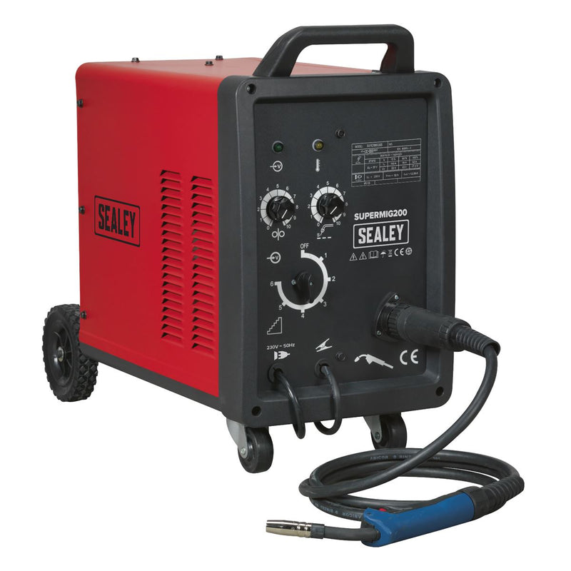 Sealey Professional MIG Welder 200A 230V with Binzelï Euro Torch SUPERMIG200 Sealey - Dynamic Drive