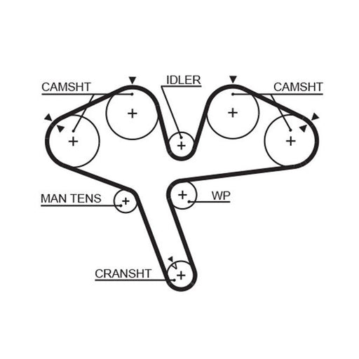 Gates Timing Belt Cambelt 226 Teeth fits Mitsubishi Galant 1992-1996 2.0