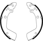 Mintex Brake Shoe Set Axle Kit fits Suzuki Swift III 2005-2015 1.3 1.5