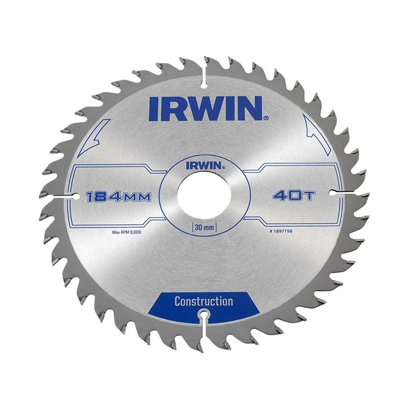 Irwin® Construction Circular Saw Blade 184 x 30mm x 40T ATB IRWIN® - Dynamic Drive