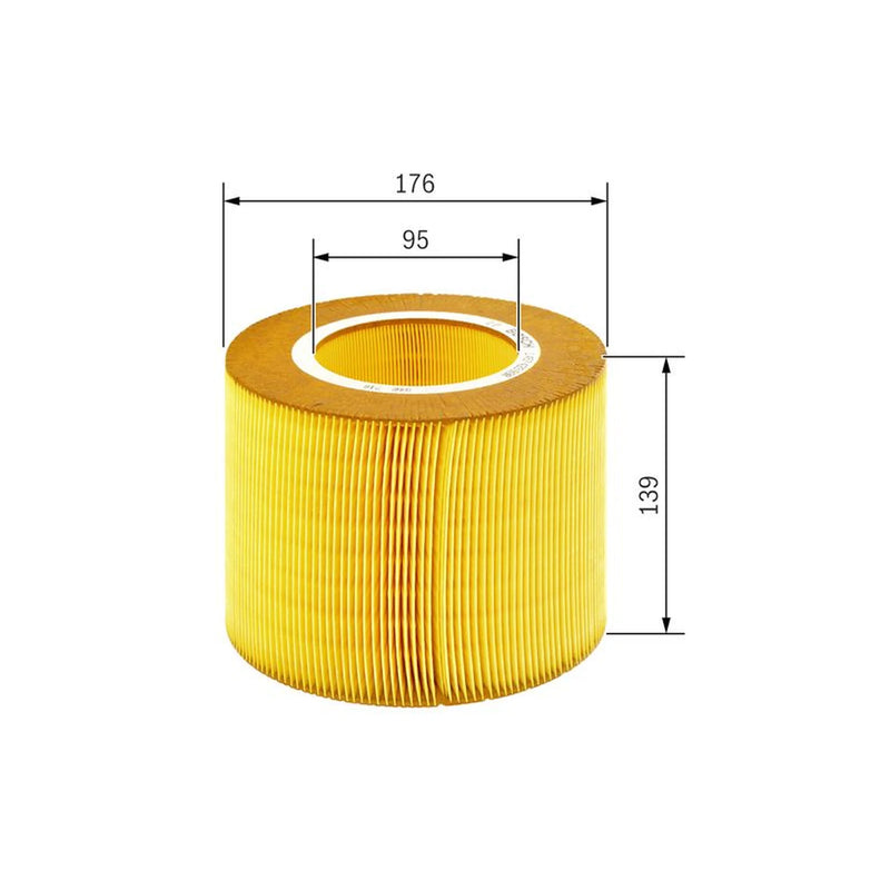 Bosch Engine Air Filter fits Saab 9-5 1997-2009 2.0 2.2 2.3 3.0