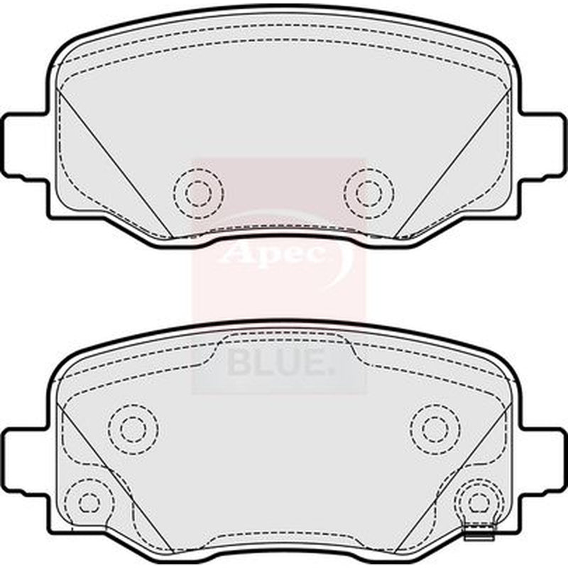 Apec Rear Brake Pad Set fits Abarth 500E 2023 on