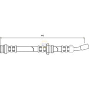 NAPA Brake Hydraulic Hose Line Front fits Opel Agila A 2000-2007 1.0 1.2