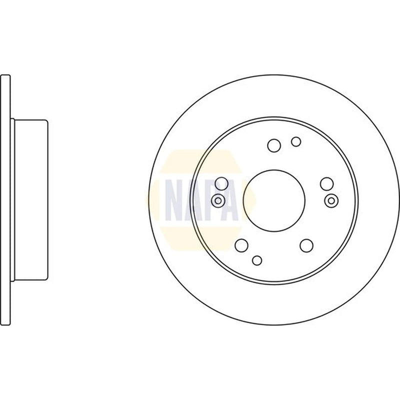 NAPA Rear Brake Solid Discs & Pads fits Honda Integra 2002-2008 2.0