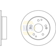 NAPA Rear Brake Solid Discs & Pads fits Honda Civic VII 2001-2005 1.6 1.7 2.0