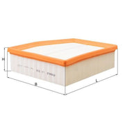 Mahle Engine Air Filter Left fits VW Phaeton 2002-2016 3.2 3.6 4.2 5.0 6.0
