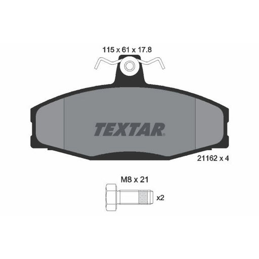 Textar Front Brake Pad Set 2166201