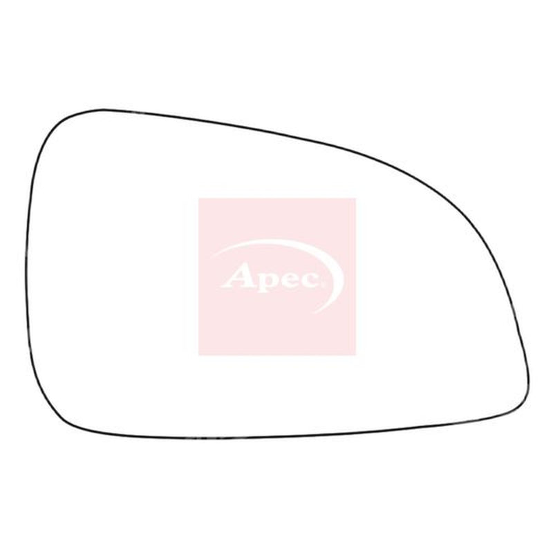 Apec Exterior Wing Mirror Glass Right fits Opel Astra H 2004-2014