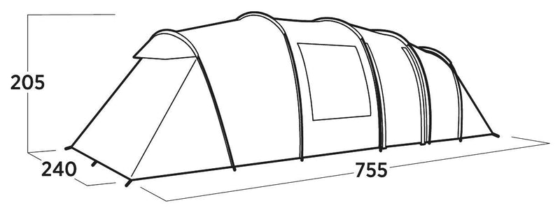 Easy Camp Leka Twin 8 Pole Tent Green 8 Person Easy Camp - Dynamic Drive