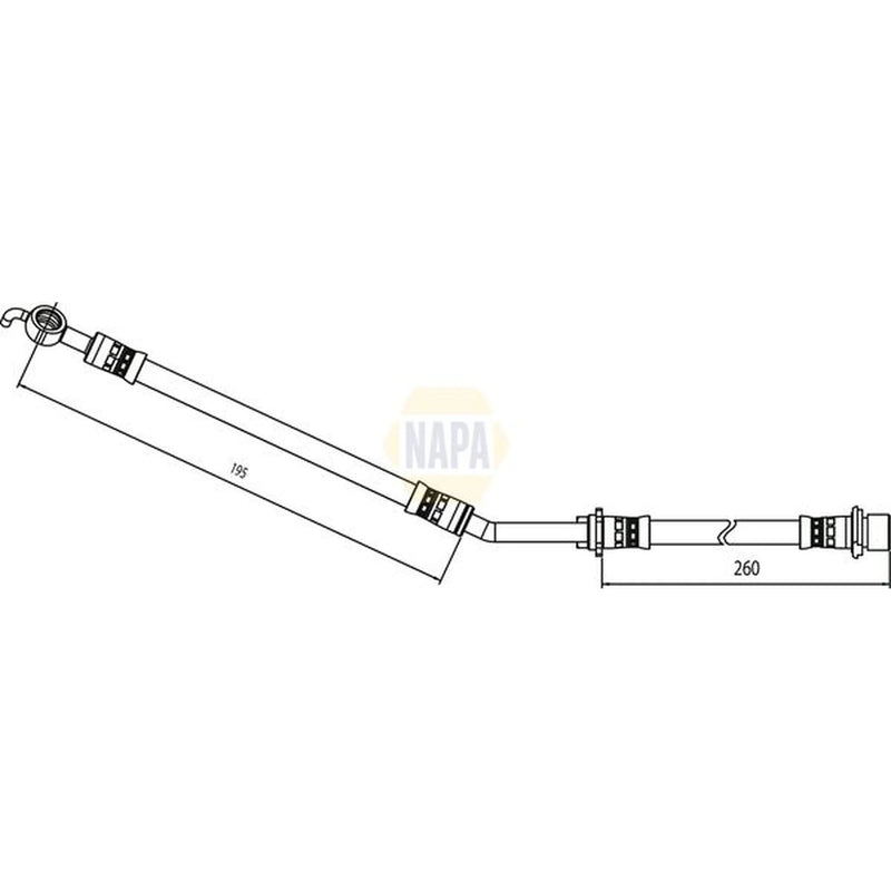 NAPA Brake Hydraulic Hose Line Front Left NBH1233