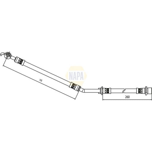 NAPA Brake Hydraulic Hose Line Front Left NBH1233