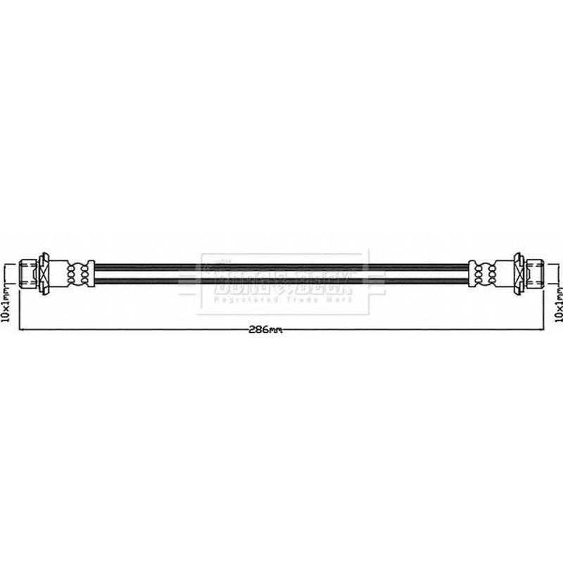 Borg & Beck Brake Hydraulic Hose Line inner BBH8337