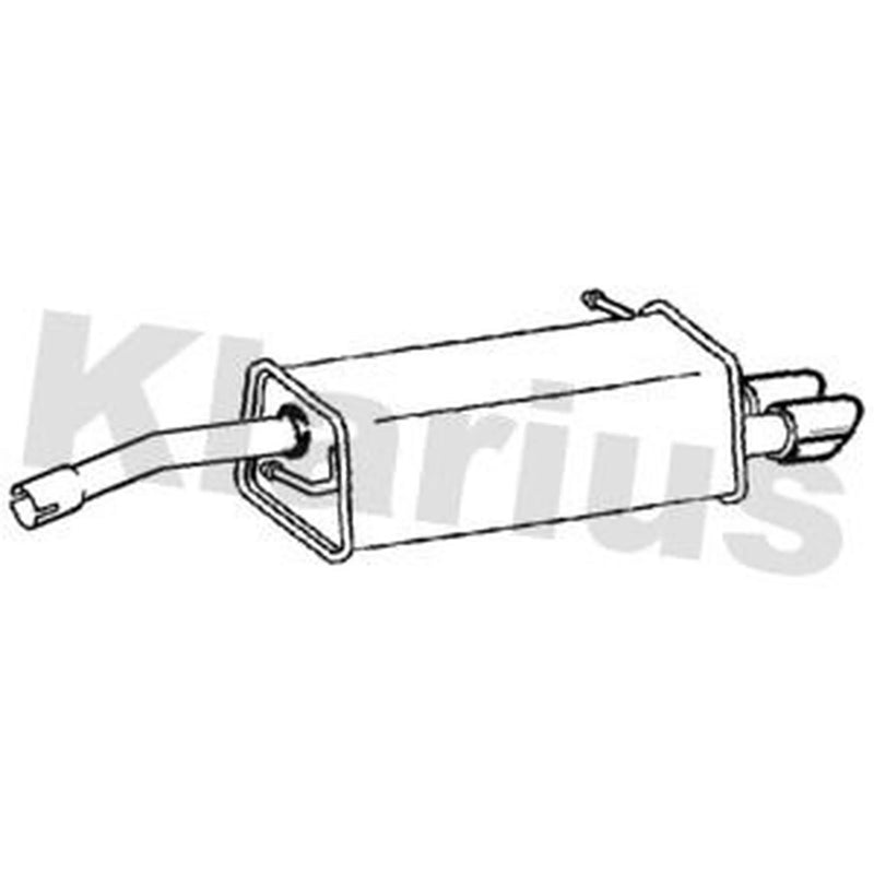 Klarius Box With Tail Pipe Rear fits Ford Fiesta VI 2013-2017 1.6