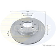 Comline 2 x Brake Discs fits Hyundai Getz 2002-2010 1.1 1.3 1.4 1.5 1.6